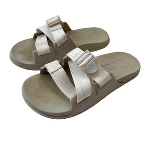 Chaco Z/Cloud Sandals Slides Adjustable Straps‎ Beige Casual Comfort Womens W6